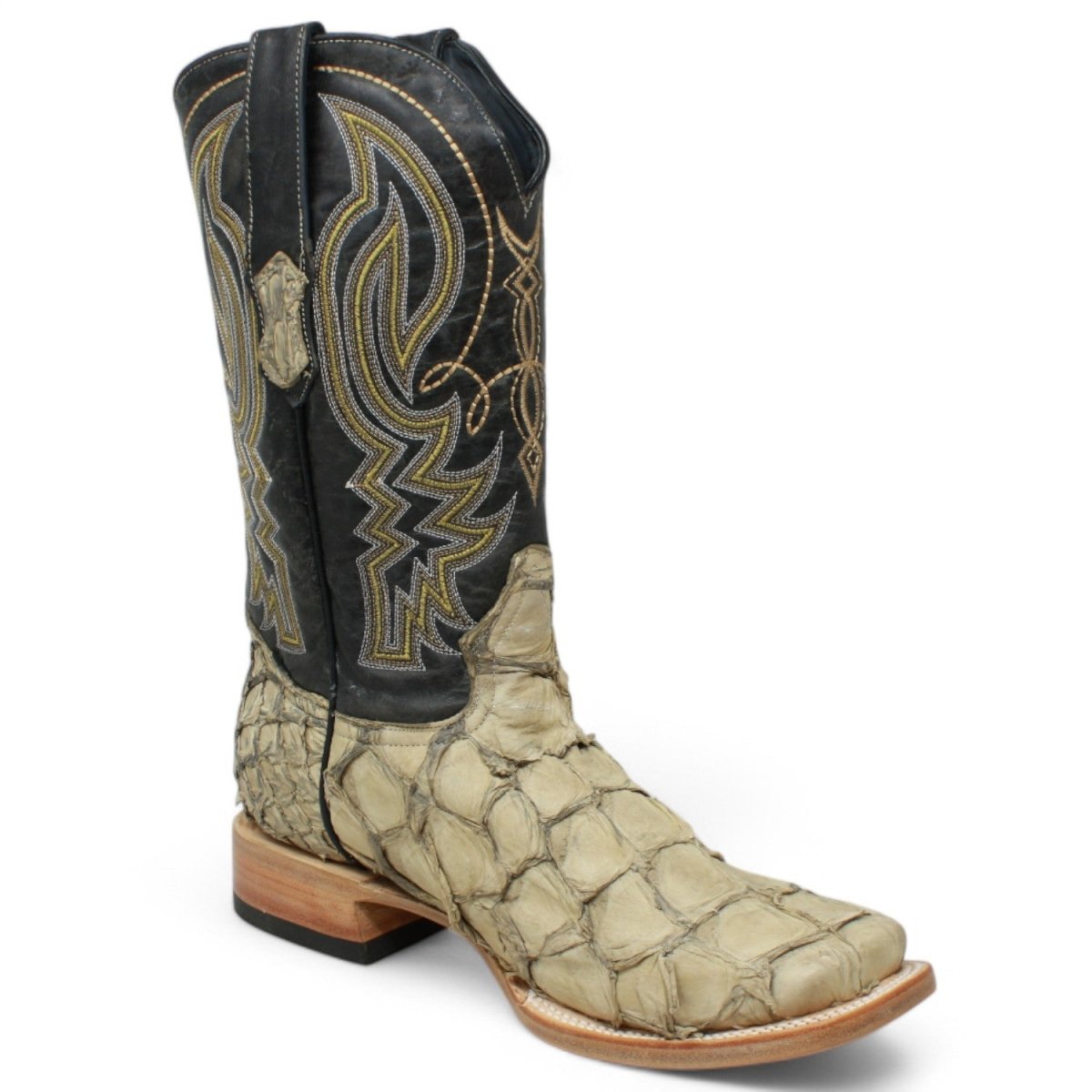 Tanner Mark Men's Genuine Monster Fish Square Toe Boots Oryx TMX208137 - Tanner Mark Boots