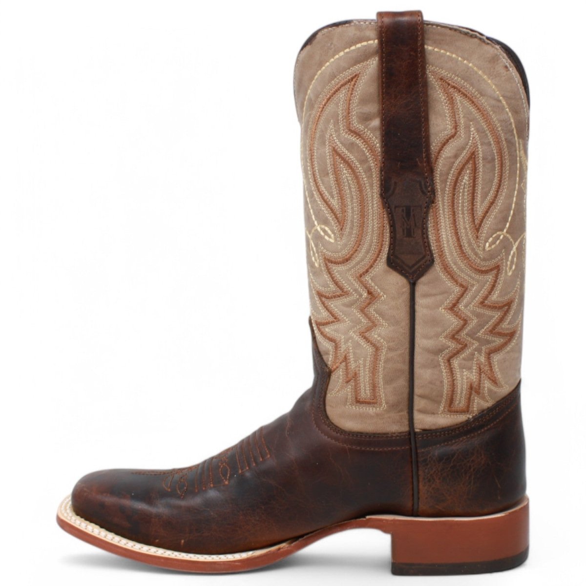 Tanner Mark Men's Pampa Square Toe Leather Boots Mocha Brown - Tanner Mark Boots