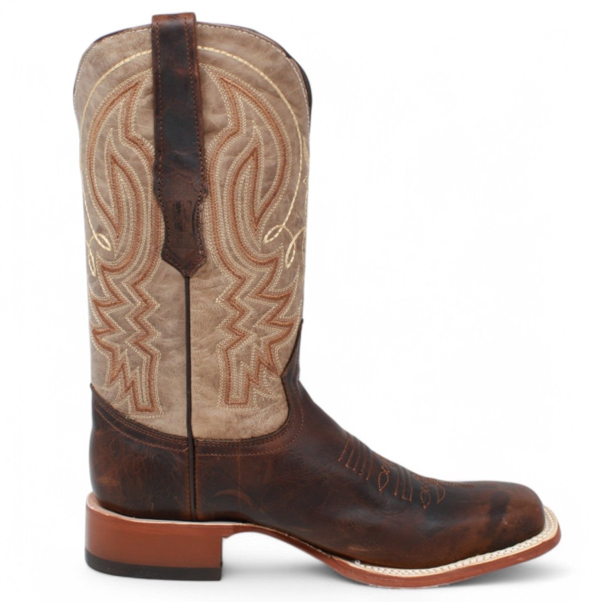 Tanner Mark Men's Pampa Square Toe Leather Boots Mocha Brown - Tanner Mark Boots