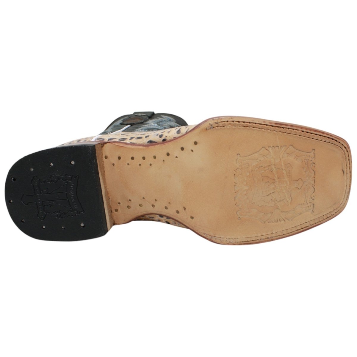 Tanner Mark Men's Print Caiman Hornback Square Toe Boots Natural TM205573 - Tanner Mark Boots