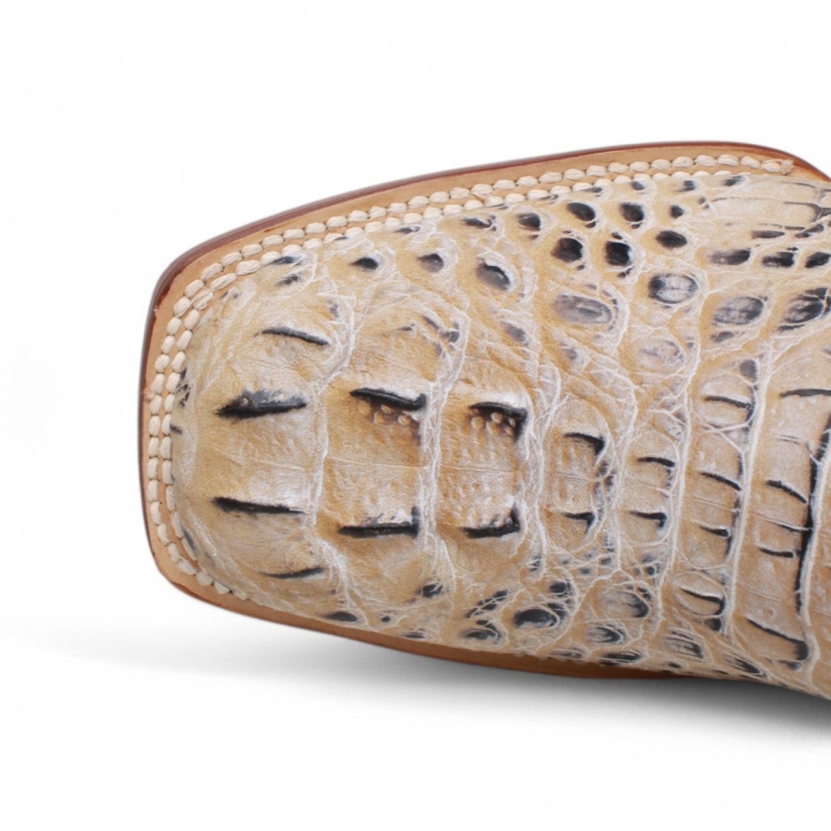 Tanner Mark Men's Print Caiman Hornback Square Toe Boots Natural TM205573 - Tanner Mark Boots