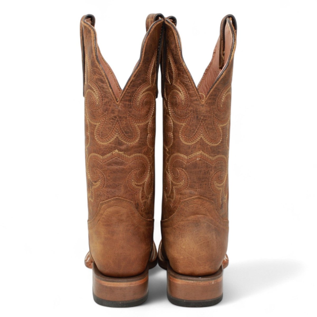 Tanner Mark Women's Blaze Leather Square Toe Boots Cognac - Tanner Mark Boots