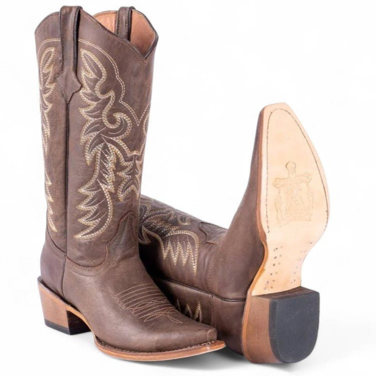 Tanner Mark Women's Classic Calf Snip Toe Leather Boots Brown - Tanner Mark Boots