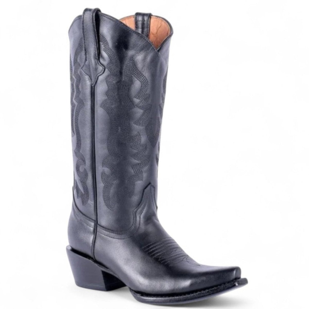 Tanner Mark Women's Dark Horse Snip Toe Leather Boots Black Calf - Tanner Mark Boots