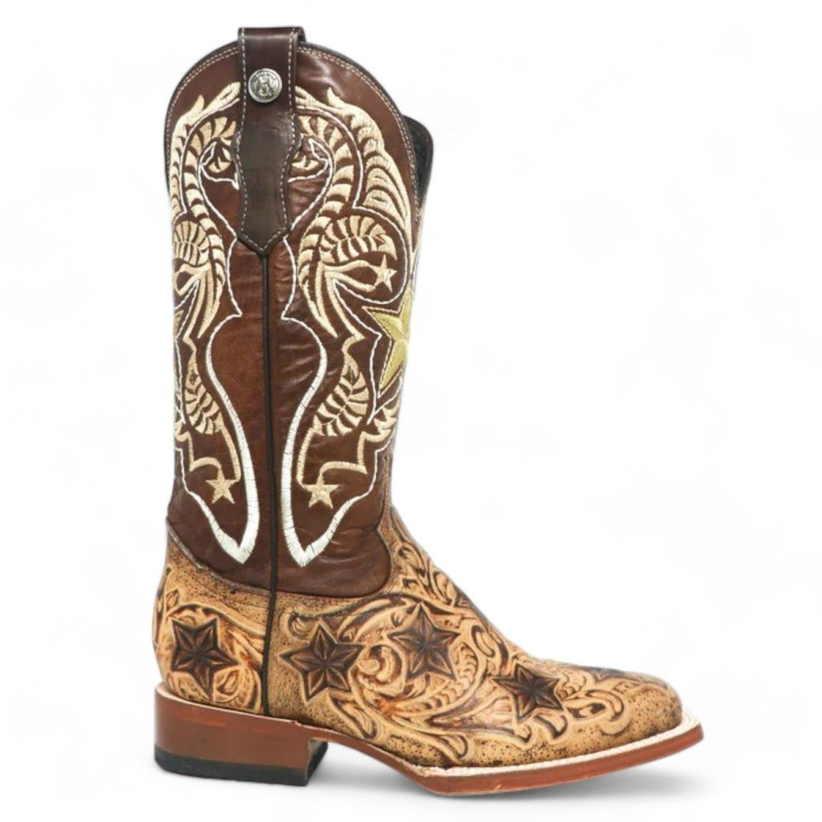 Tanner Mark Women's Dirt Road Diva Hand Tooled Square Toe Leather Boots Orix TML207087 - Tanner Mark Boots