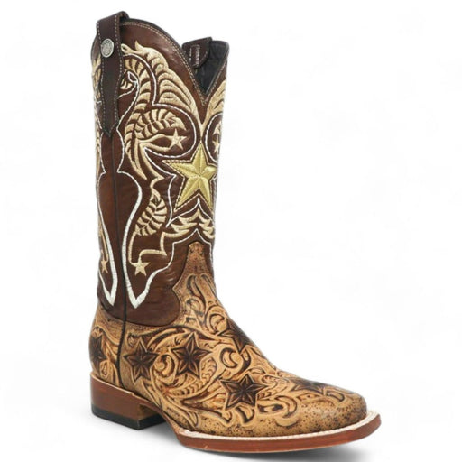 Tanner Mark Women's Dirt Road Diva Hand Tooled Square Toe Leather Boots Orix TML207087 - Tanner Mark Boots