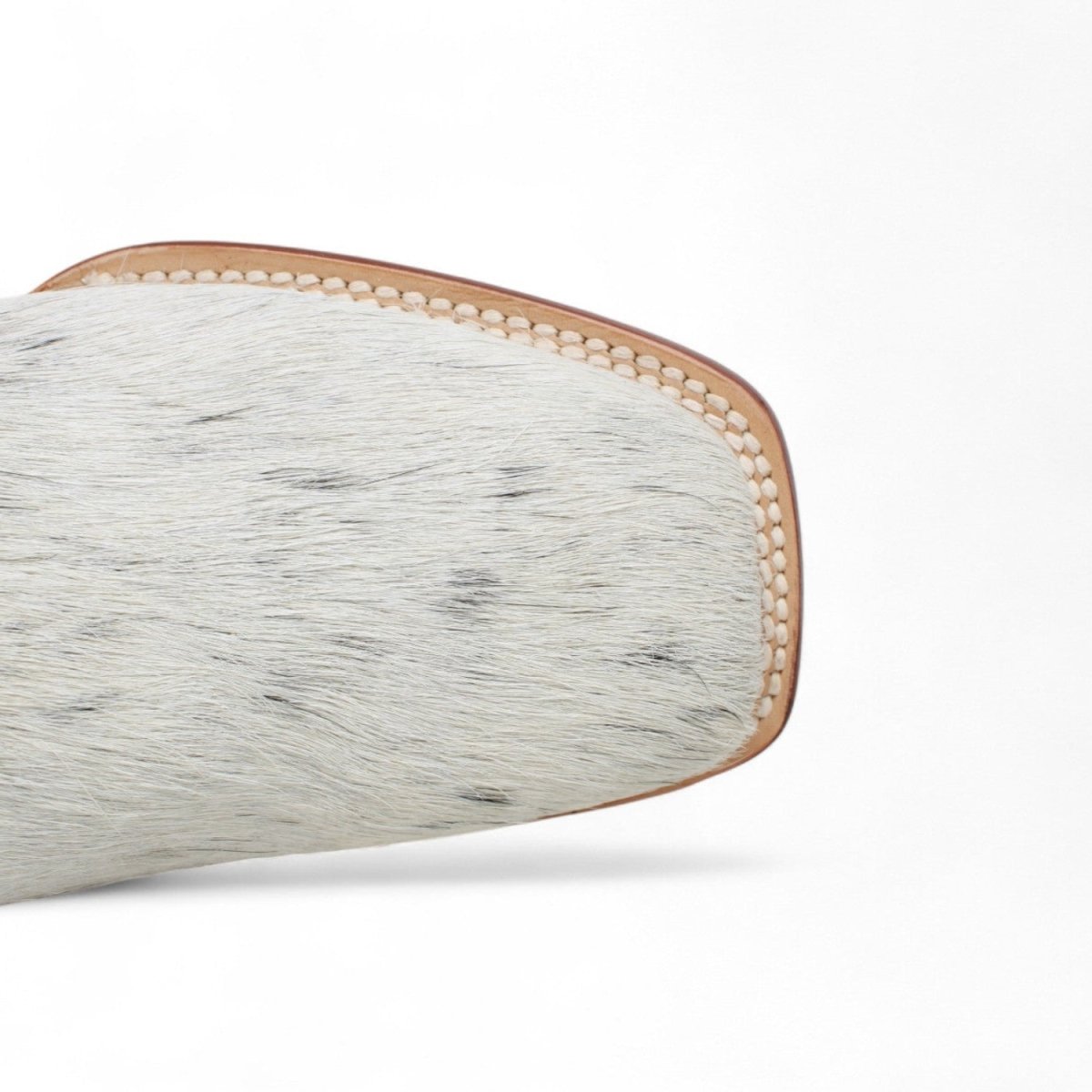 Tanner Mark Women's Full Hair On Cowhide Square Toe Boots - Black & White - Tanner Mark Boots