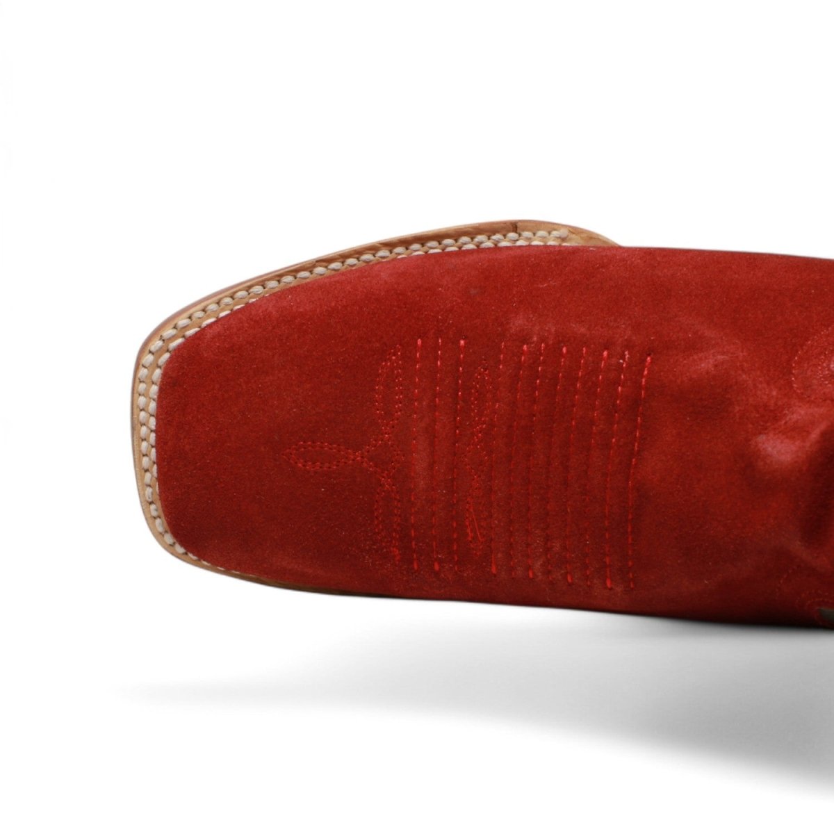 Tanner Mark Women's Leather Square Toe Boots Red - Tanner Mark Boots