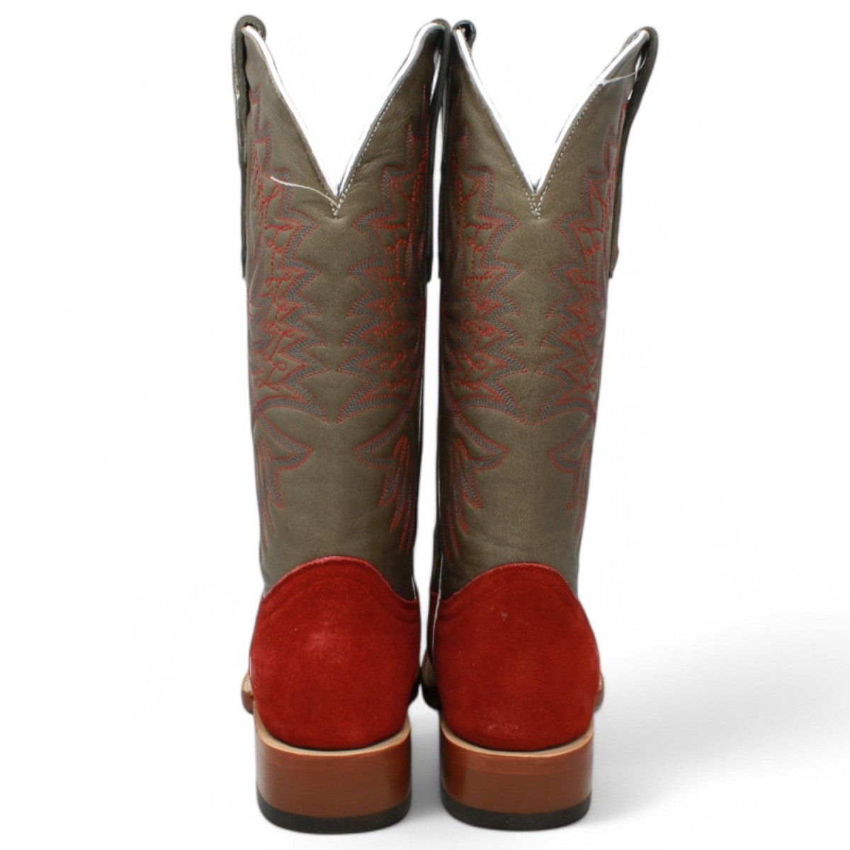 Tanner Mark Women's Leather Square Toe Boots Red - Tanner Mark Boots