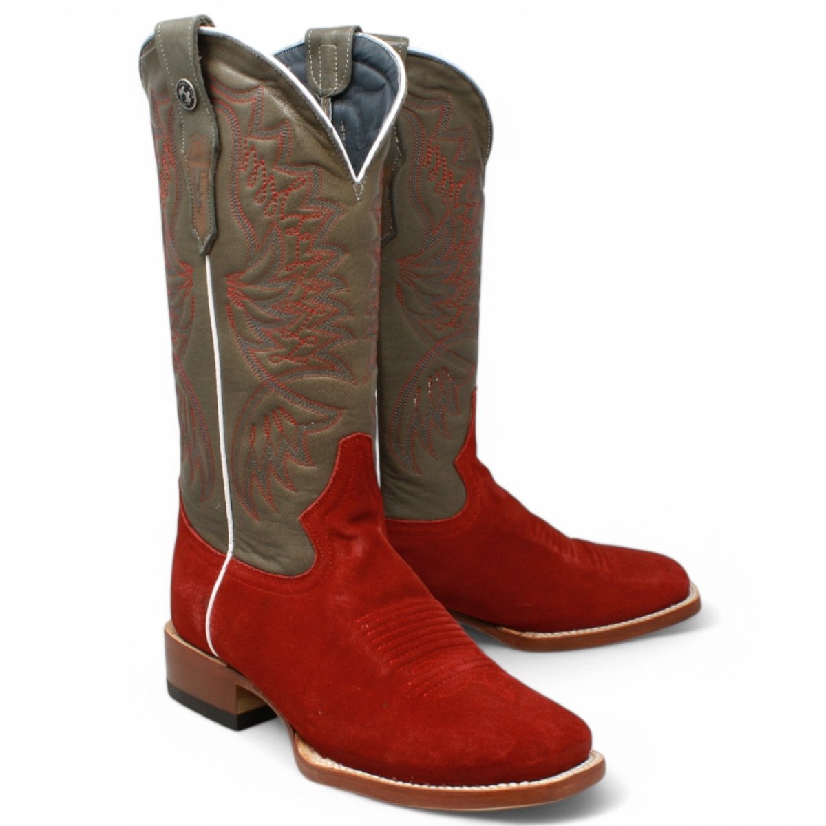 Tanner Mark Women's Leather Square Toe Boots Red - Tanner Mark Boots