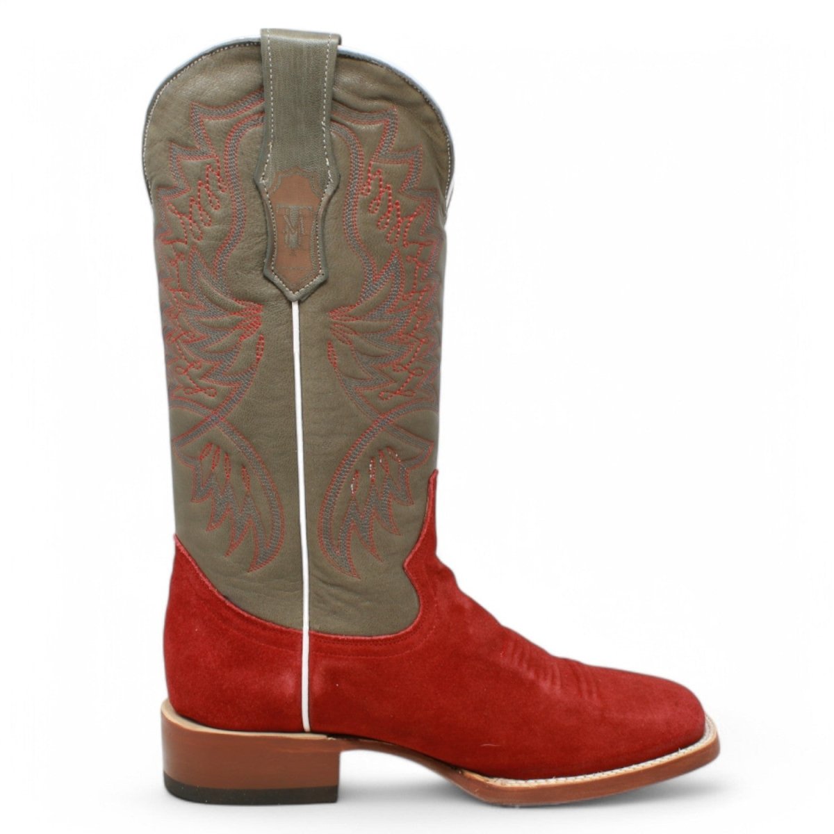 Tanner Mark Women's Leather Square Toe Boots Red - Tanner Mark Boots