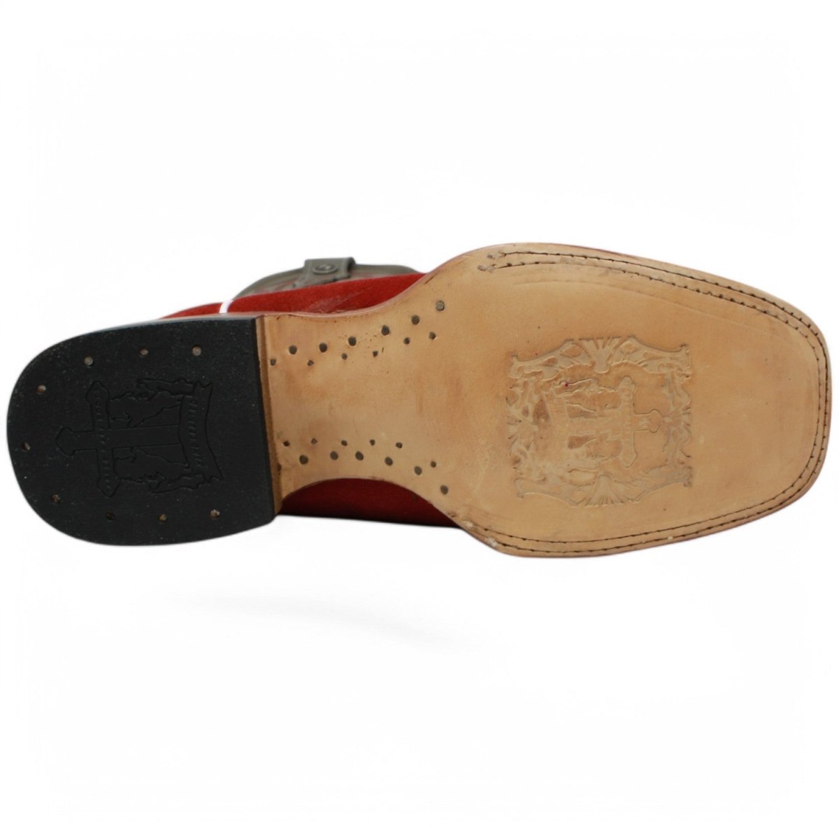 Tanner Mark Women's Leather Square Toe Boots Red - Tanner Mark Boots