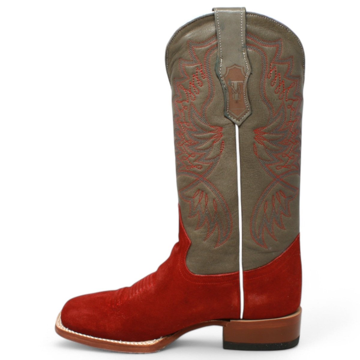 Tanner Mark Women's Leather Square Toe Boots Red - Tanner Mark Boots