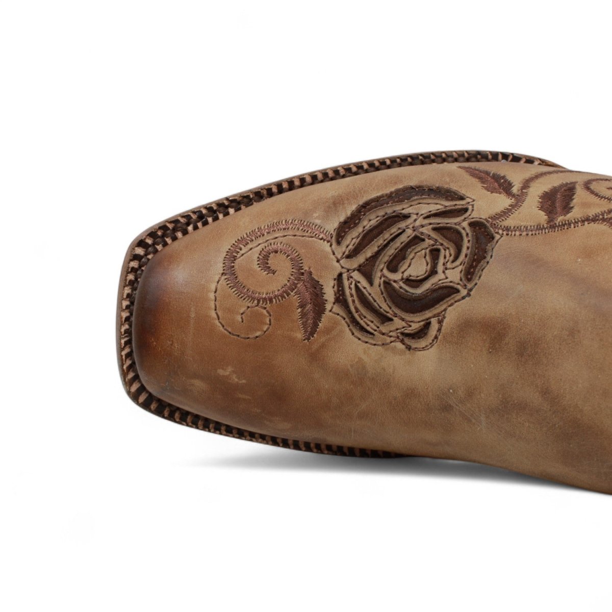 Tanner Mark Women's McAllen Leather Square Toe Boots Sand - Tanner Mark Boots