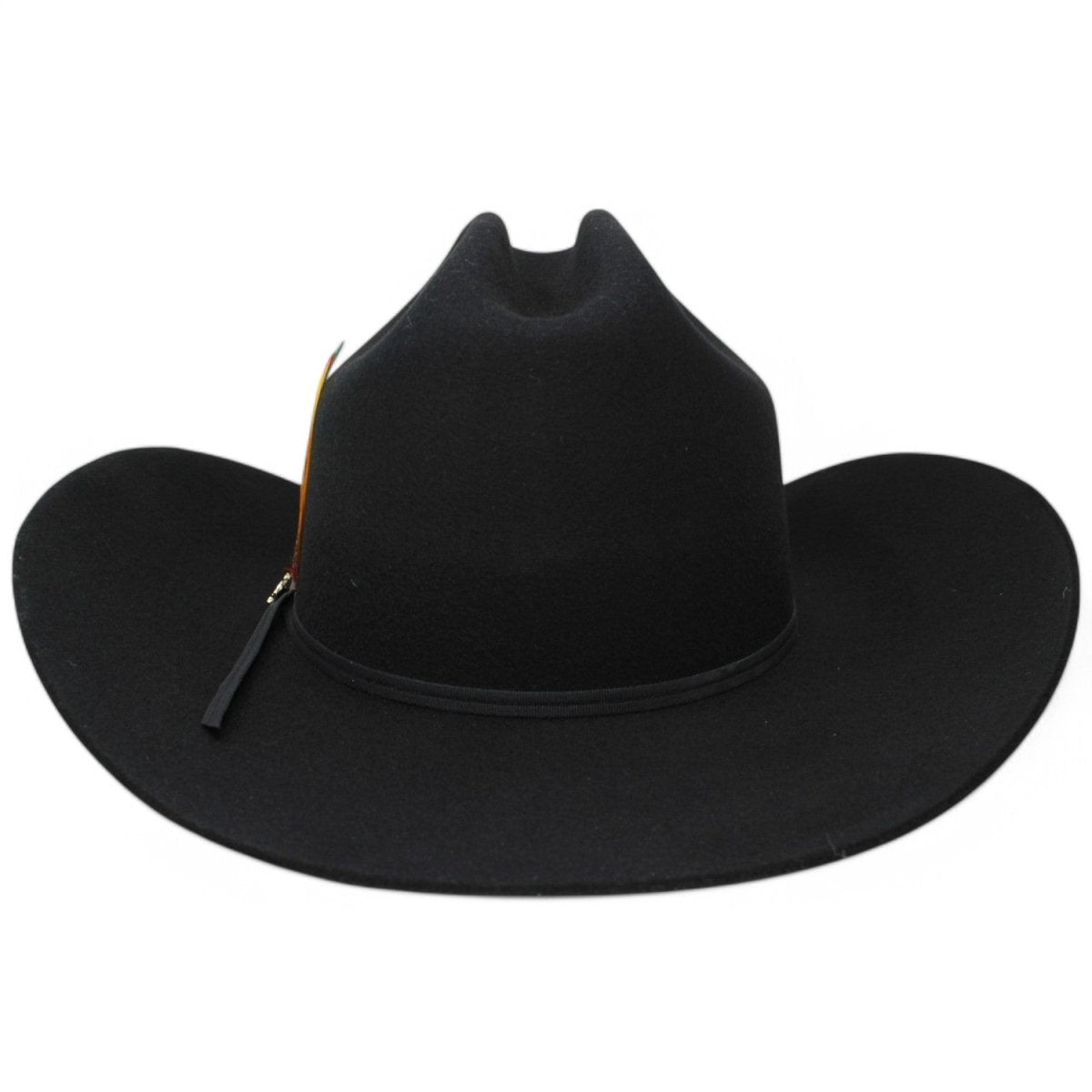 Texana 100X Estilo El Fantasma Color Negro con Plumas - Tombstone