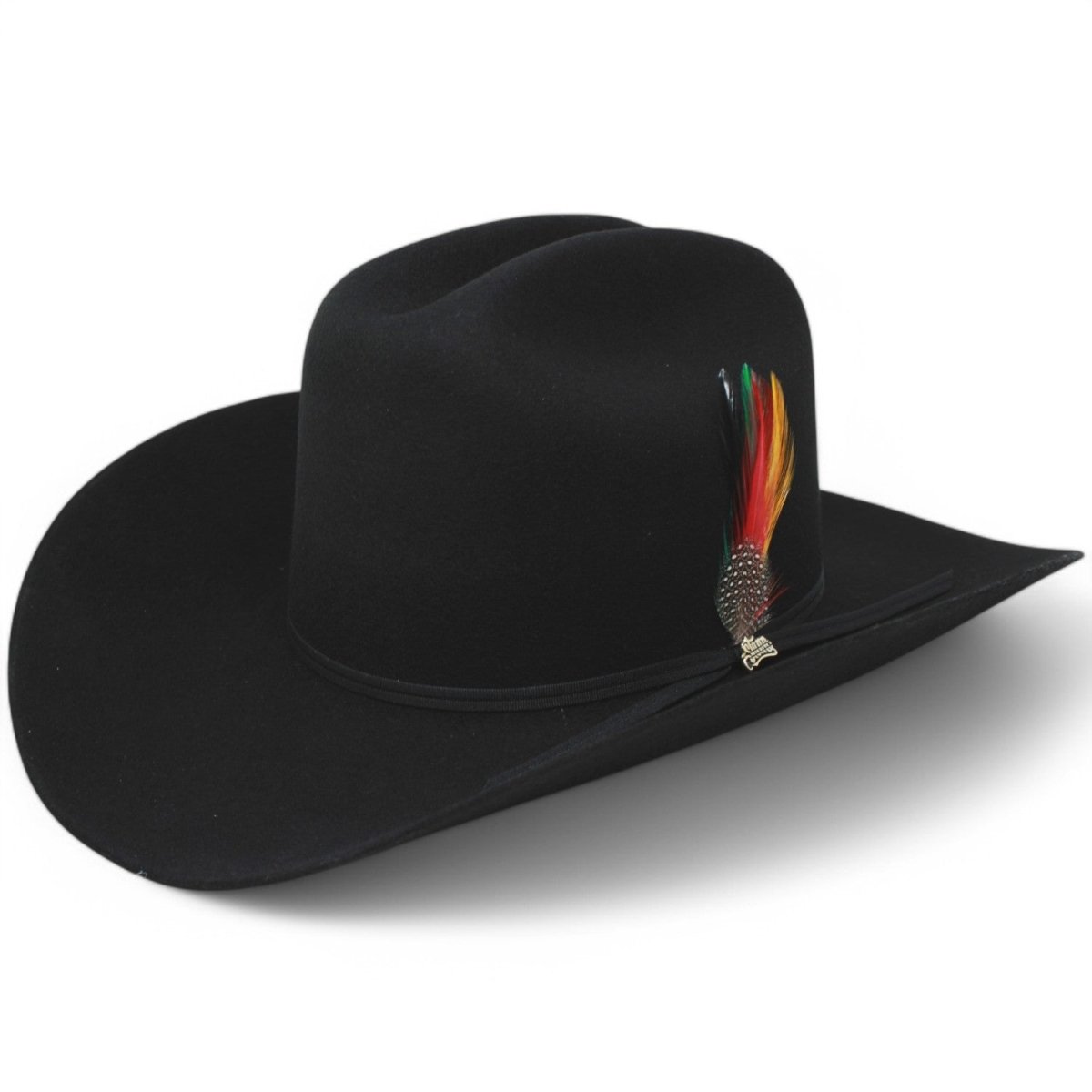 Texana 100X Estilo El Fantasma Color Negro con Plumas - Tombstone