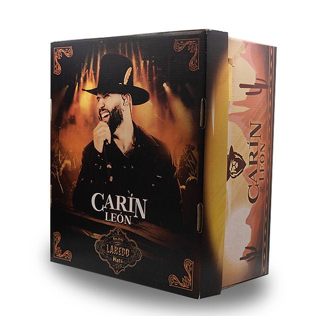 Texana Carin Leon Oficial Color Negro con Pluma de Plata - Laredo Hats