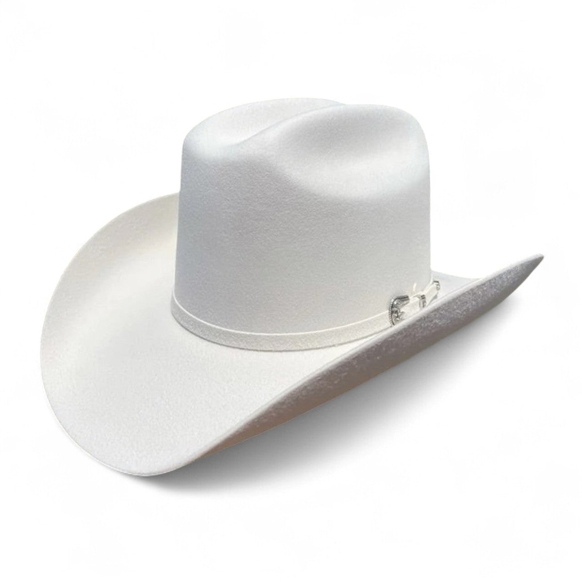 Texana Cuernos Chuecos 6X Horma Durango Blanca con Plumas - Cuernos Chuecos