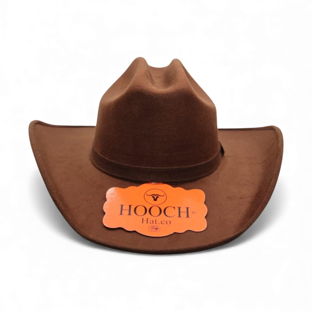 Texana Vaquera para Mujer de Fieltro Sintético Color Chocolate Estilo Western – Hooch HTD - 55 - Hooch