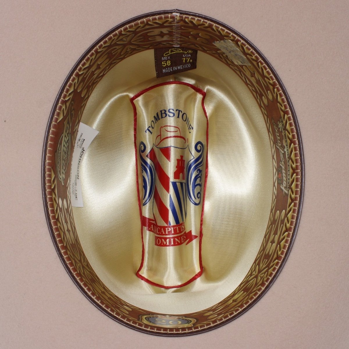 Tombstone 20X Johnson Estilo El Fantasma Color Beige con Plumas - Tombstone