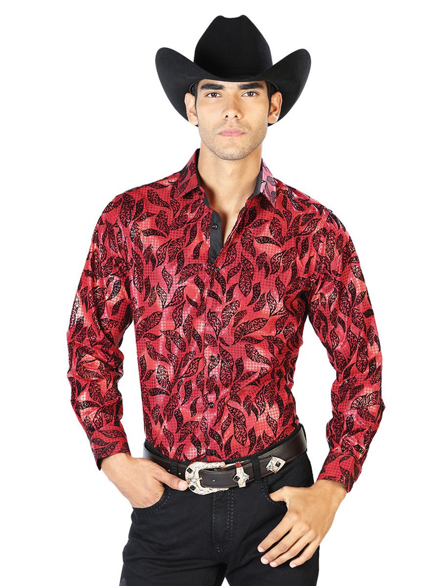 Wine Casual Long Sleeve Shirt 43588 - Diana Zapateria Inc