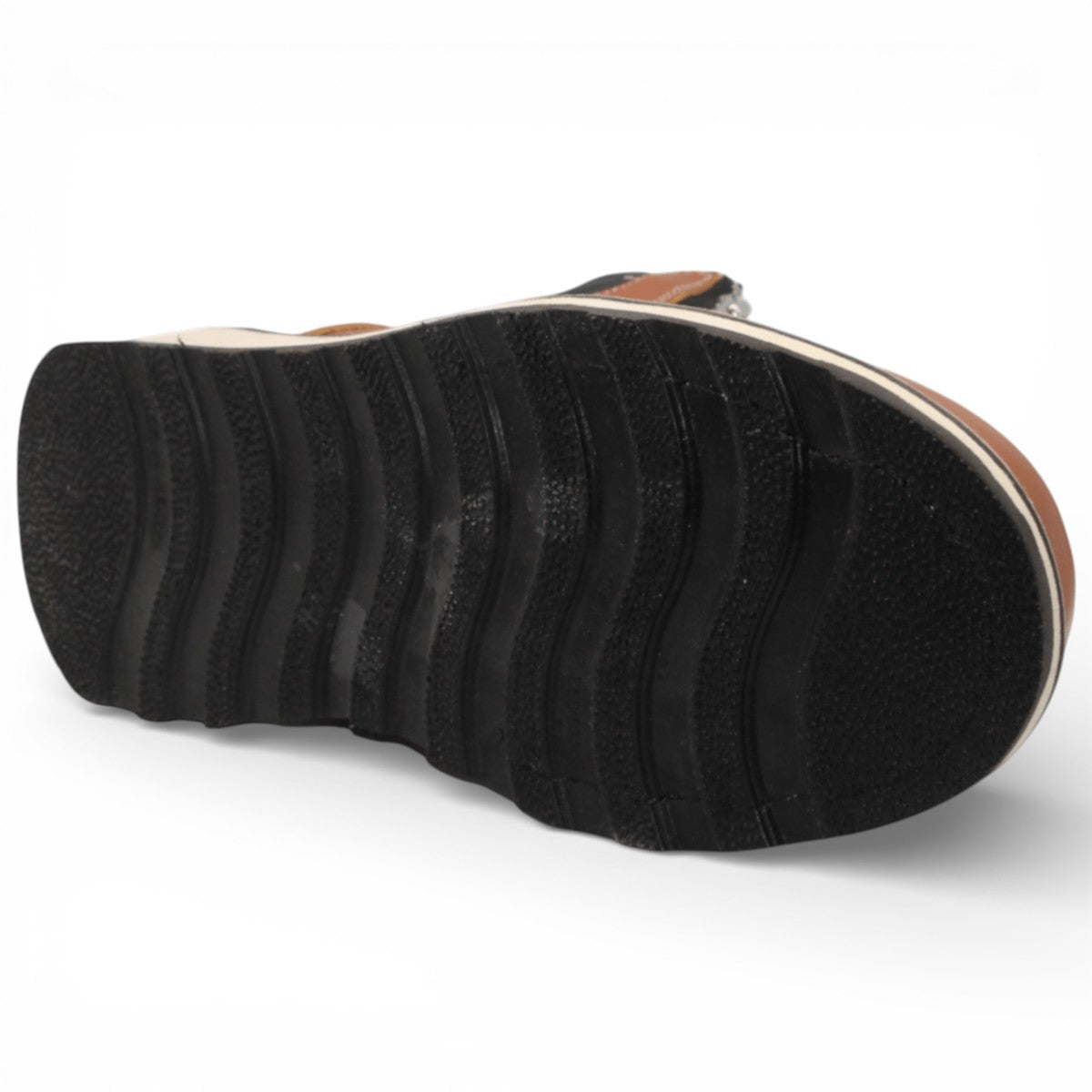 Zapato de Trabajo para Hombre de Piel Crazy Color Honey con Doble Cierre Punta Redonda – Hooch Boots H40351 - Hooch