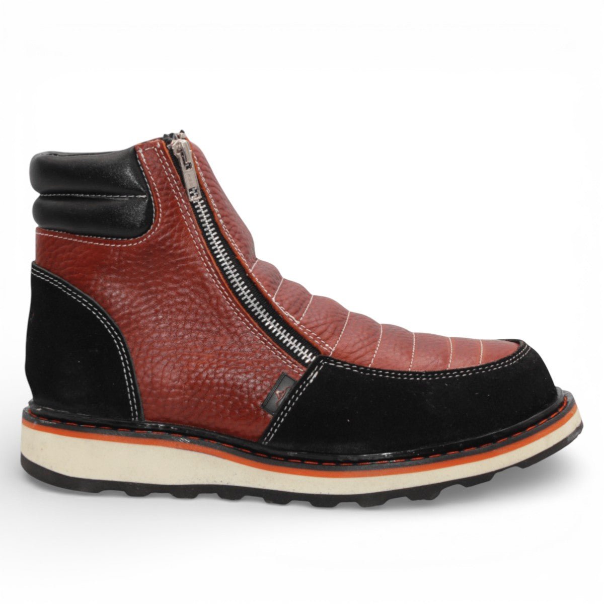 Zapato de Trabajo para Hombre de Piel Crazy Color Shedron con Doble Cierre Punta Redonda – Hooch Boots H40650 - Hooch
