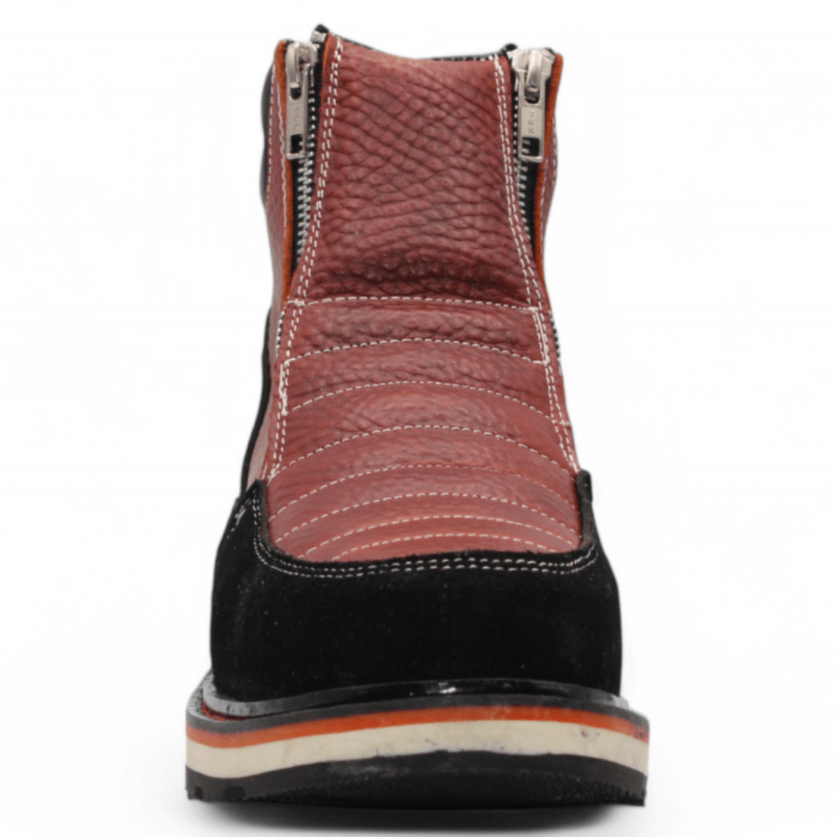 Zapato de Trabajo para Hombre de Piel Crazy Color Shedron con Doble Cierre Punta Redonda – Hooch Boots H40650 - Hooch Boots