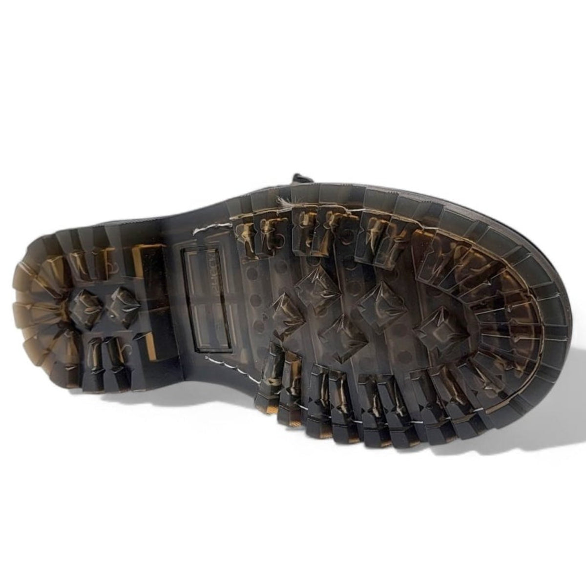 Zapato de Trabajo para Hombre de Piel Nobuck con Punta Redonda y Suela Transparente de Hule Color Negro y Honey – Hooch Boots H70151 - Hooch Boots