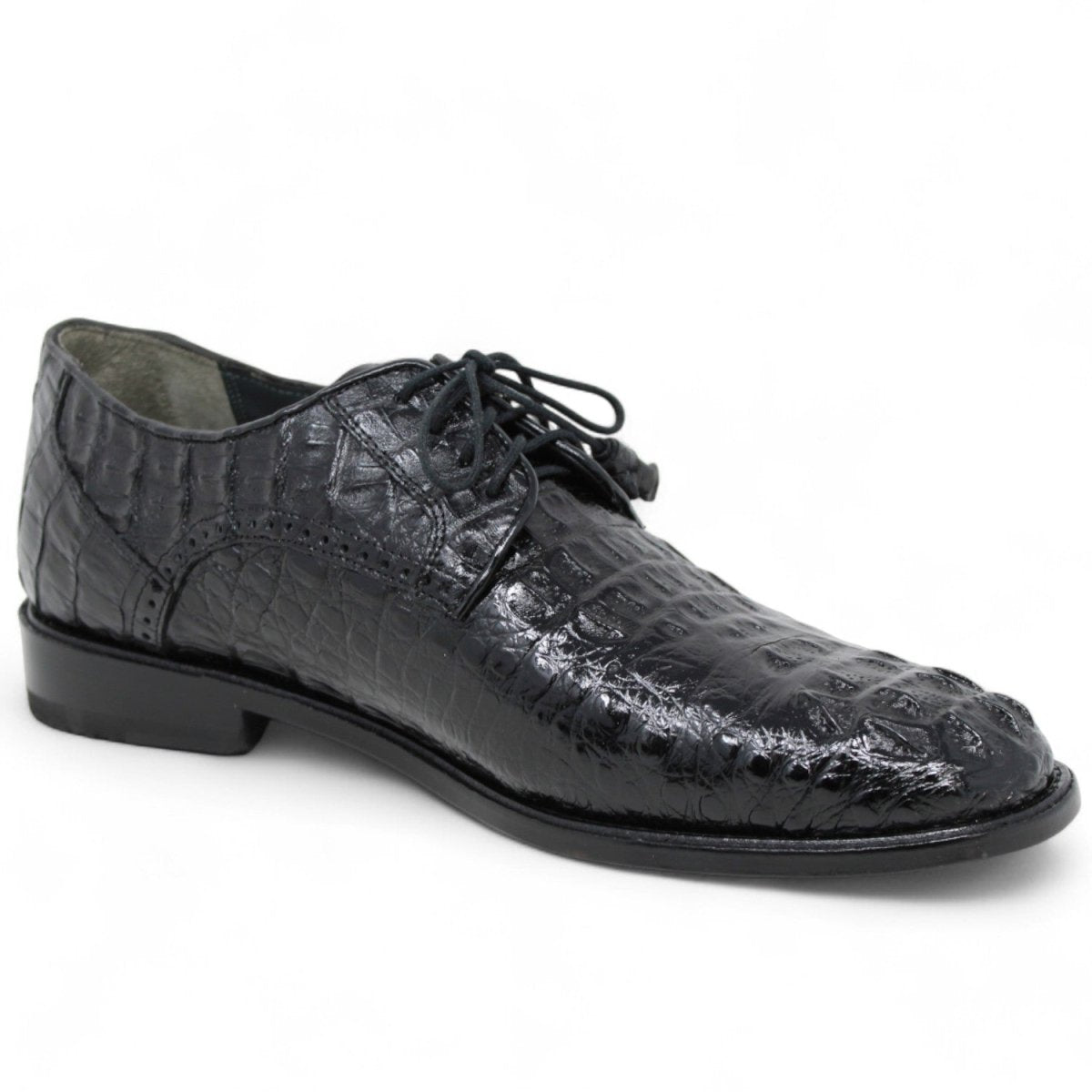 Zapato de Vestir de Lomo de Caiman Original Color Negro - Los Altos Boots - Los Altos Boots