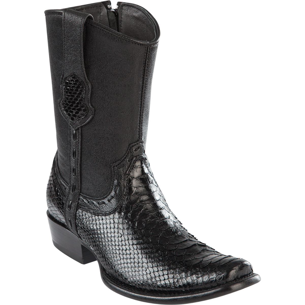 Original Dubai Toe Python Short Boots in Black color - Wild West Boots