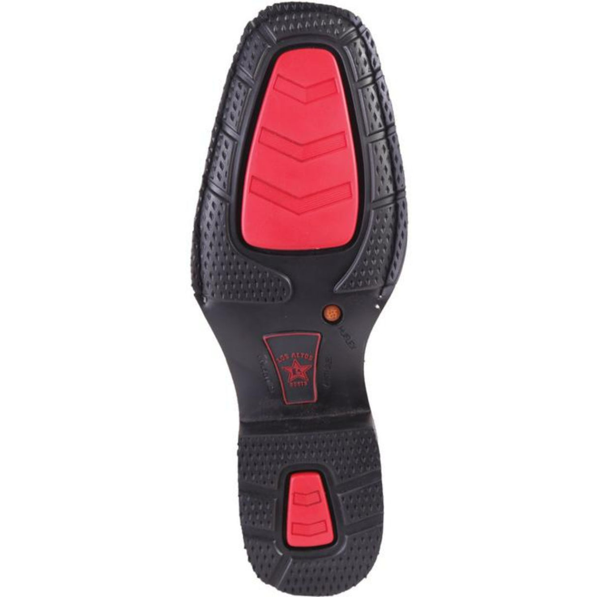 Western Genuine Leather Square Wide Toe Rodeo Boots Brown Color – Los Altos Boots – Sole View