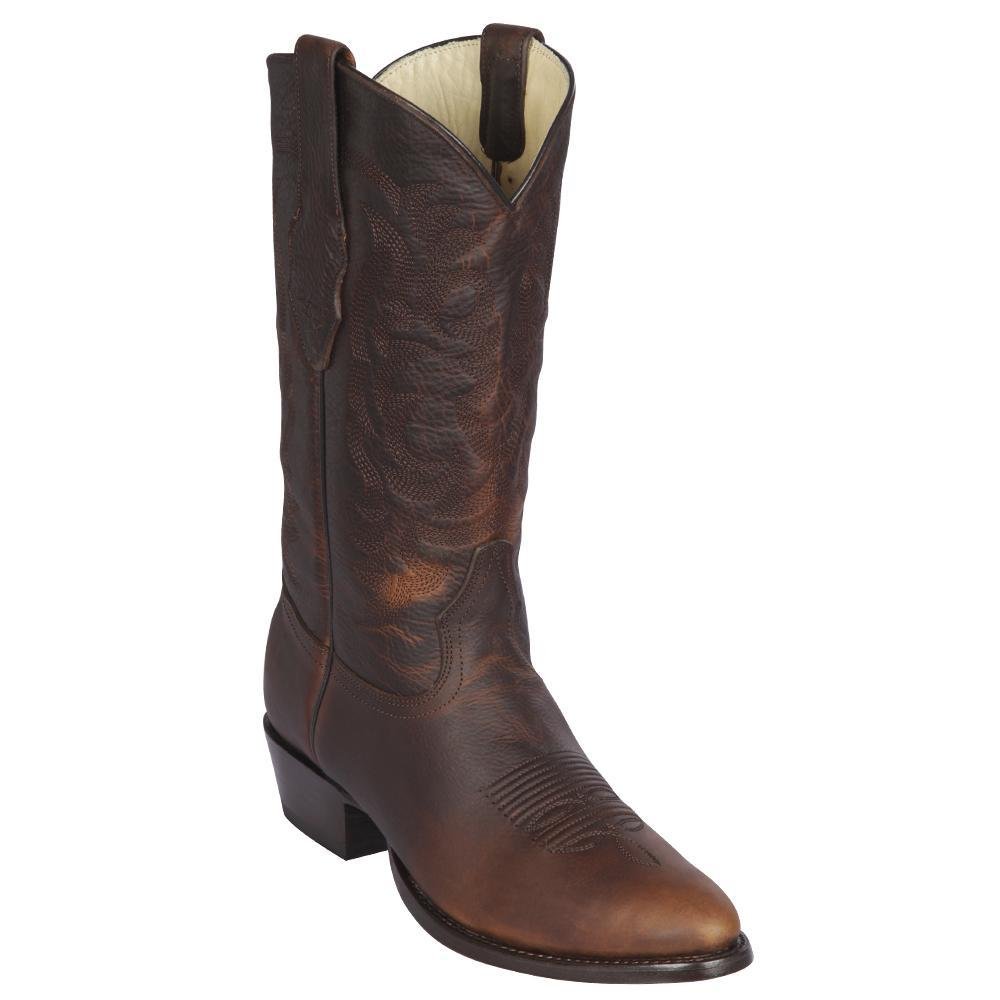 Western Genuine Rage Leather Boots Honey Color- Los Altos Boots Side View