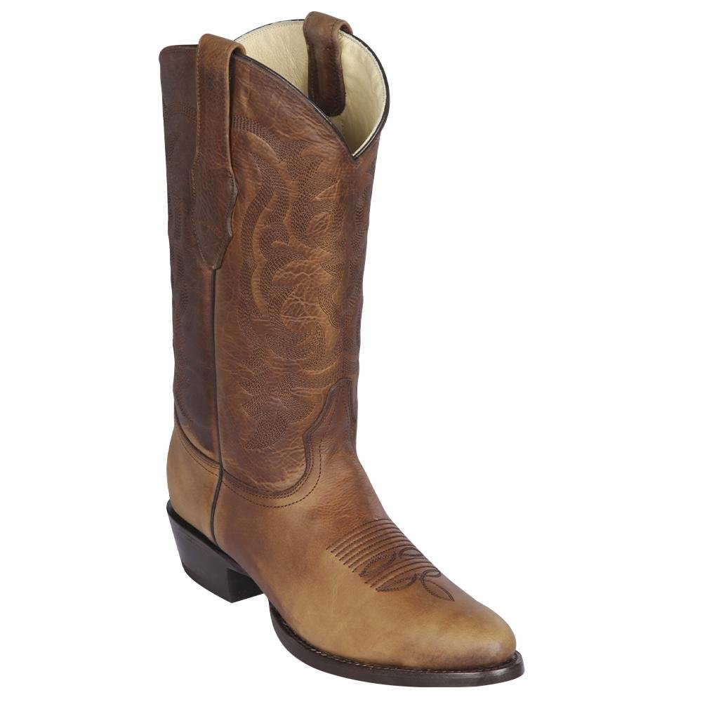 Western Genuine Rage Leather Boots Honey Color- Los Altos Boots Side View