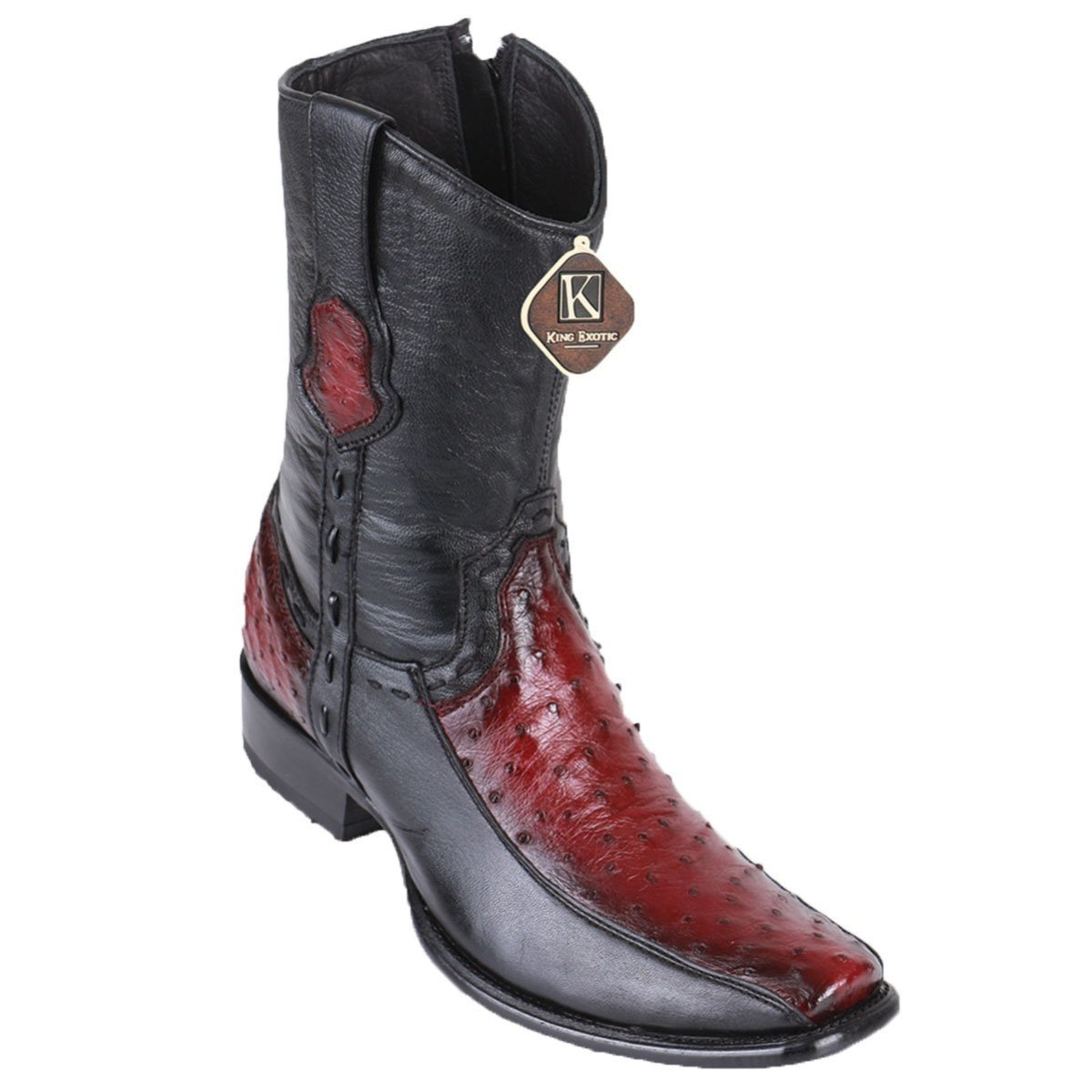Bota Piel Avestruz Corta KE-479BF03 - King Exotic Boots