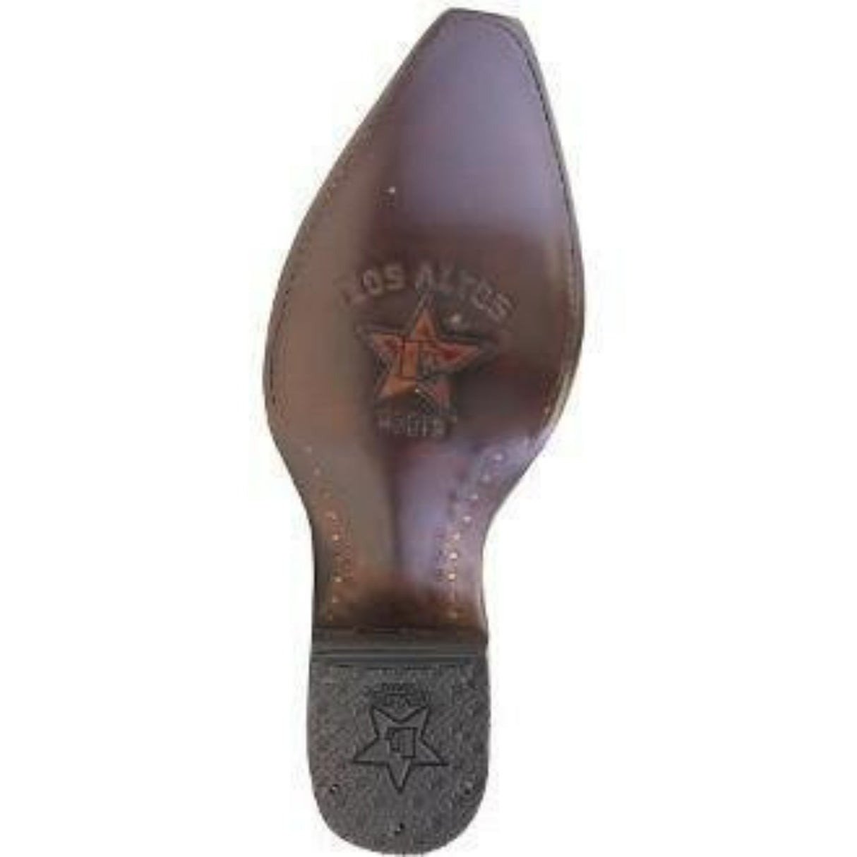 Western Genuine Leather European Square Toe Boots Honey Color – Los Altos Boots – Sole View