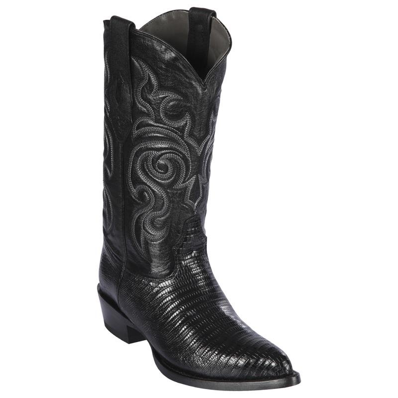 Wester Genuine Teju Boots J-toe Black Color - 990705- Los Altos Boots Side View