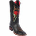 Botas Altas de Cuero con Flores para Mujer en Horma Rodeo Q322R6205 - Quincy Boots