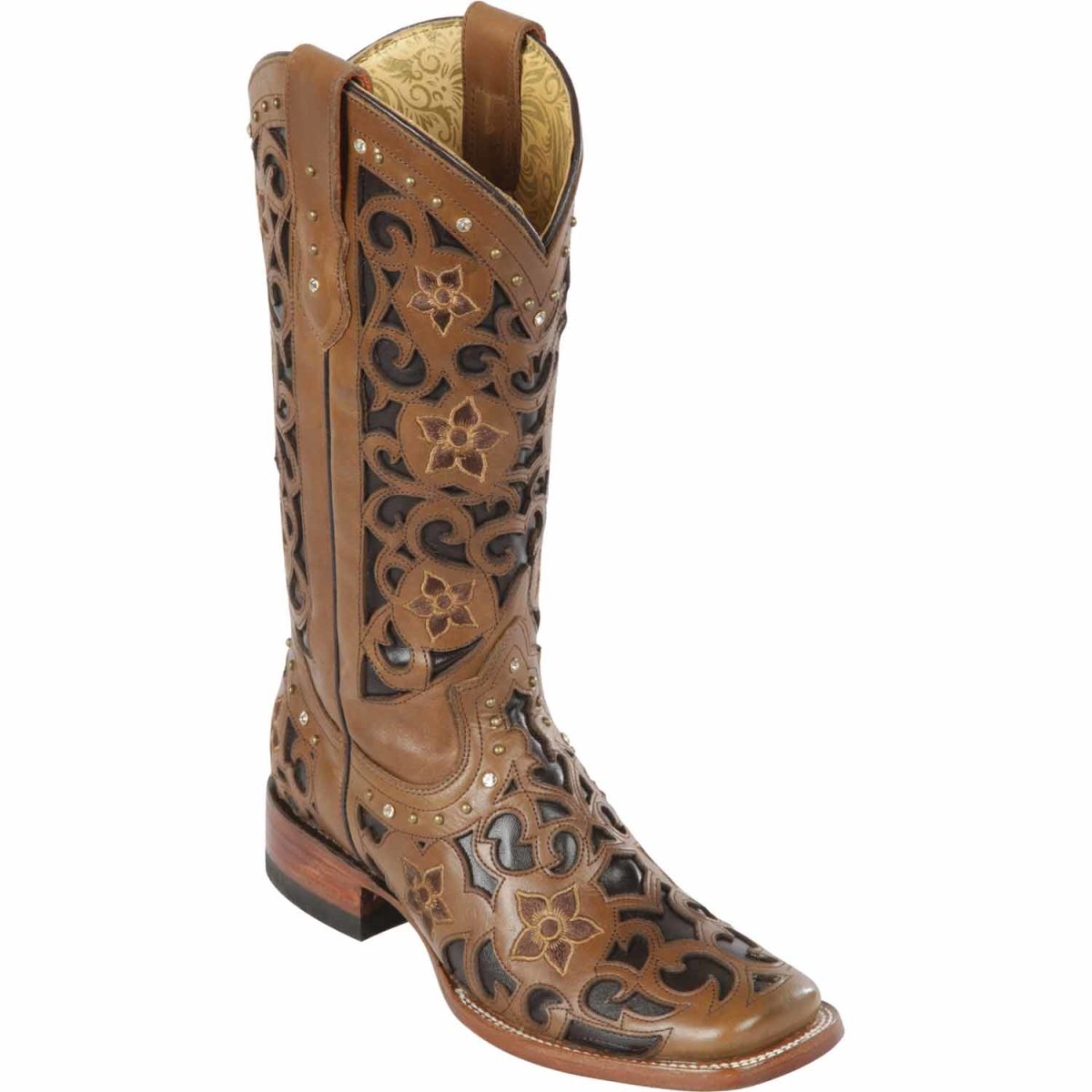 Botas Altas de Cuero Corte Laser para Mujer en Horma Rodeo Q322L6231 - Quincy Boots