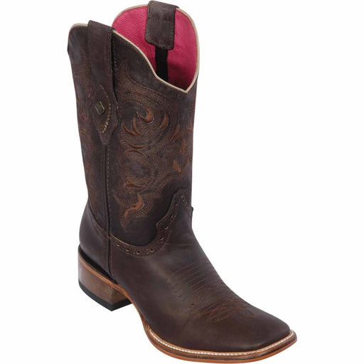 Botas Altas de Cuero Crazy para Mujer en Horma Rodeo Q322E6207 - Quincy Boots