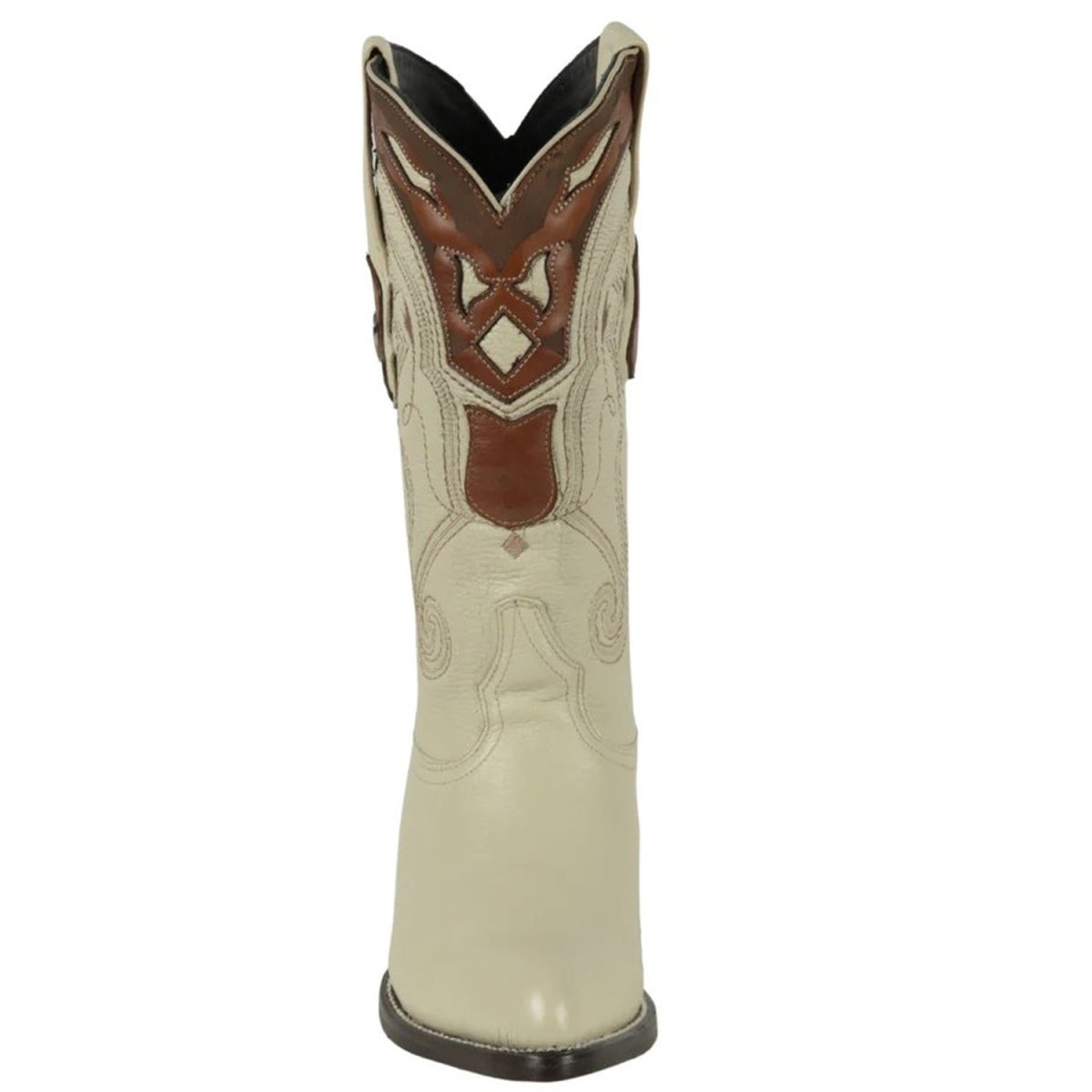 Original Elk J-Toe Boots White Color - Wild West Boots front