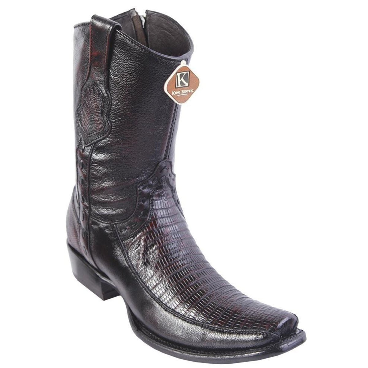 Botas de Armadillo Lizard Original con Venado Corta Dubai KE-479BF0718 - King Exotic Boots