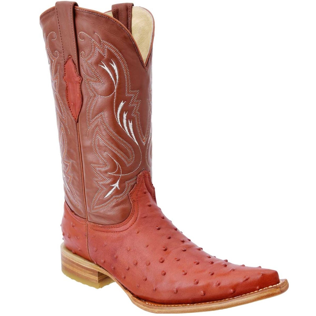 Botas de Avestruz Grabado en Horma 3X Aladino WD-121 - White Diamonds