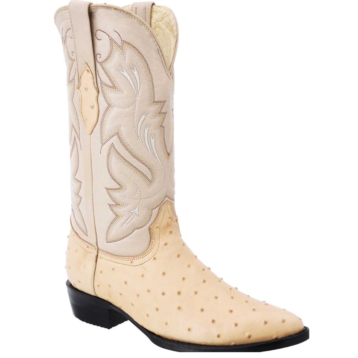 Botas de Avestruz Grabado en Horma Puntal WD-229 - White Diamonds