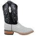 Botas de Avestruz Grabado en Horma Rodeo Hueso WD-307 - White Diamonds Boots