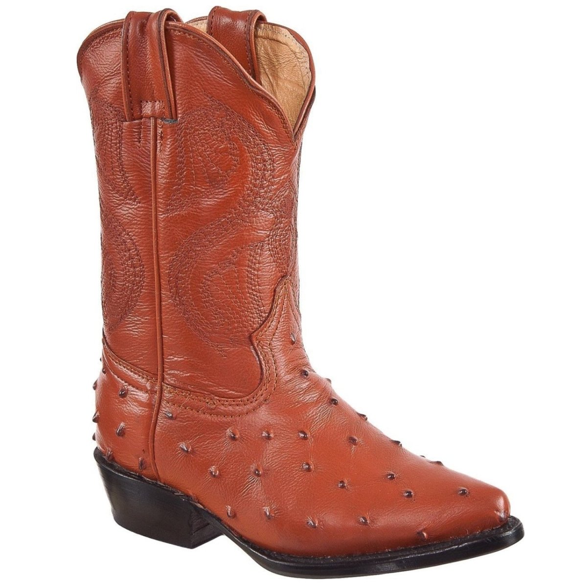 Botas de Avestruz Imitacion Horma Puntal para Niño ROD-AVECP - Rodeo Imports