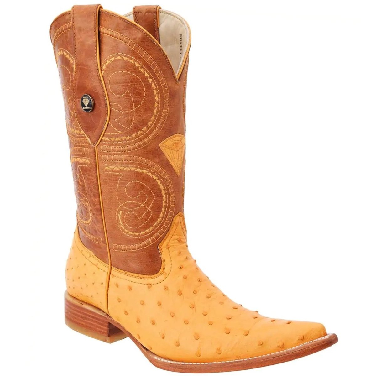 Botas de Avestruz Original Horma 3X Aladino WD-031 - White Diamonds Boots