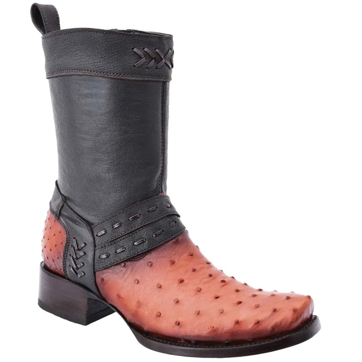 Botas de Avestruz Original Horma Cuadrada WD-017 - White Diamonds Boots