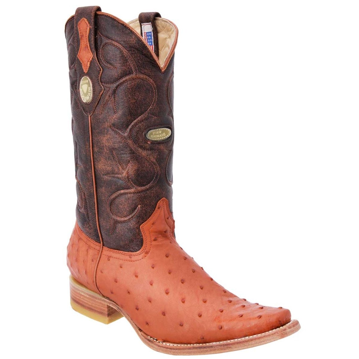 Botas de Avestruz Original Horma Europea WD-200 - White Diamons Boots