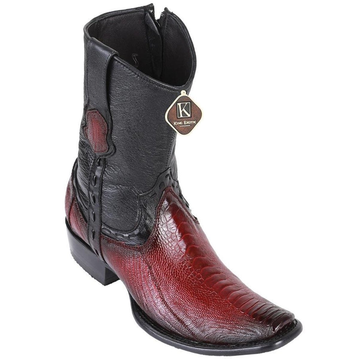 Botas de Avestruz Pata Original Cortas Horma Dubai KE-479B0543 - King Exotic